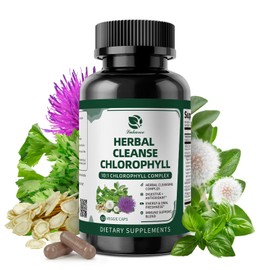 Lukaree Chlorophyll Herbal Complex Capsules, 60 Vegan Chlorophyll Capsules for Detox, Digestion, Gut & Skin Health, Energy & Immune Support, Long-Term Freshness & Well-Being