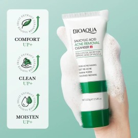 Bioaqua Crema Limpiador Acido Salicilico Antiacne Hidratante Todo Tipo Piel