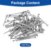 uxcell 145Pcs Small Hardware Nails, 6D x 2" Carbon Steel
