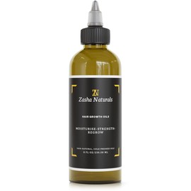 Hair Oil for Dry Damaged Hair - Hair Thickening Oil with Cold Pressed Castor Oil, Argan, & Essential Oils - Scalp Treatment for All Hair Types - Hair Growth Oil - Zasha Naturals, 8 fl.oz