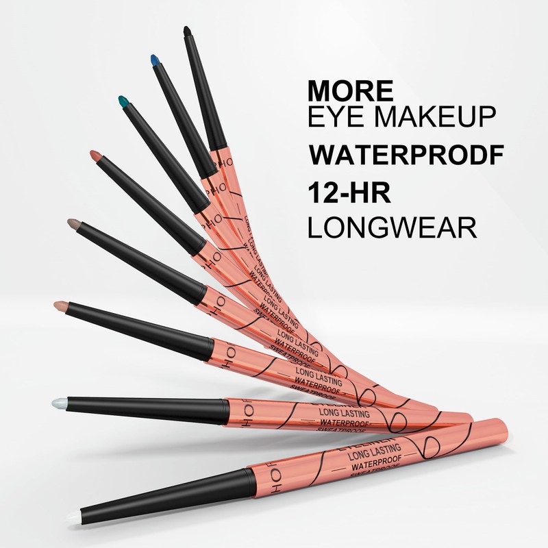 PHOFAY 8-Shade Eyeshadow Highly Pigmented (Matte/Shimmer), No Brush Required, Perfect