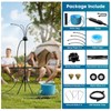 MQHUAYU 5.3FT Standing Misters for Outside Patio,Portable Misting Cooling System