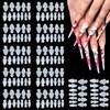 HINZIC 144pcs Dual System Poly Gel Nail Forms Stickers for