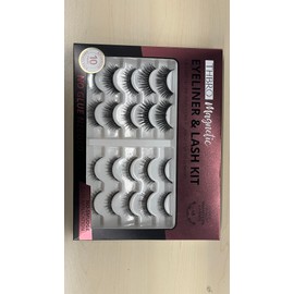 THBRO False eyelashes,10-Pairs Magnetic Eyelashes Kit With Mirror Case Strong Magnetic Waterproof Magnetic Eyeliner Natural Look Different Lengths&Densities False Lashes No Glue Needed
