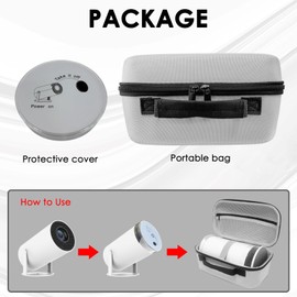 DUPULEE Projector Carrying Case and Lens Cap for Magcubic HY300 Projector,Hard Travel Storage Bag for HY300 and HY300Plus Models(Only Carrying Case and Lens Cap)，HY300 Accessories