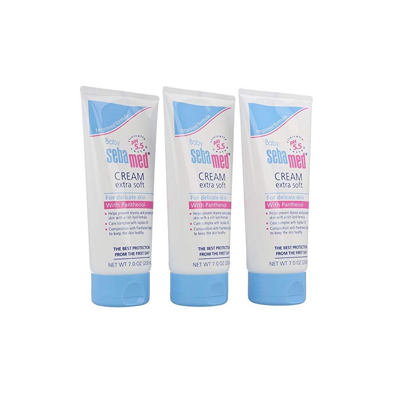 Sebamed Baby Cream Extra Soft 200mL Crema para bebé, Blanco,
