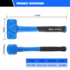 REAL STEEL Dead Blow Hammer 28 Oz Rubber Mallet Non-Marring