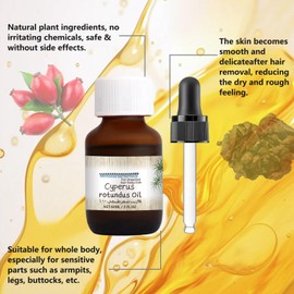 Flintronic 2PCS Cyperus Rotundus Oil, Natural Organic Cyperus Rotundus Oil, Moisturizing & Nourishing, Lightly Scented Pure Cyperus Oil for Hair Growth Inhibitor(120ML)