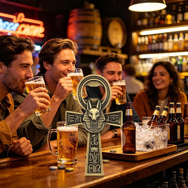 LULLEA Egyptian Anubis Bottle Opener, Mythology Gifts for Men Women