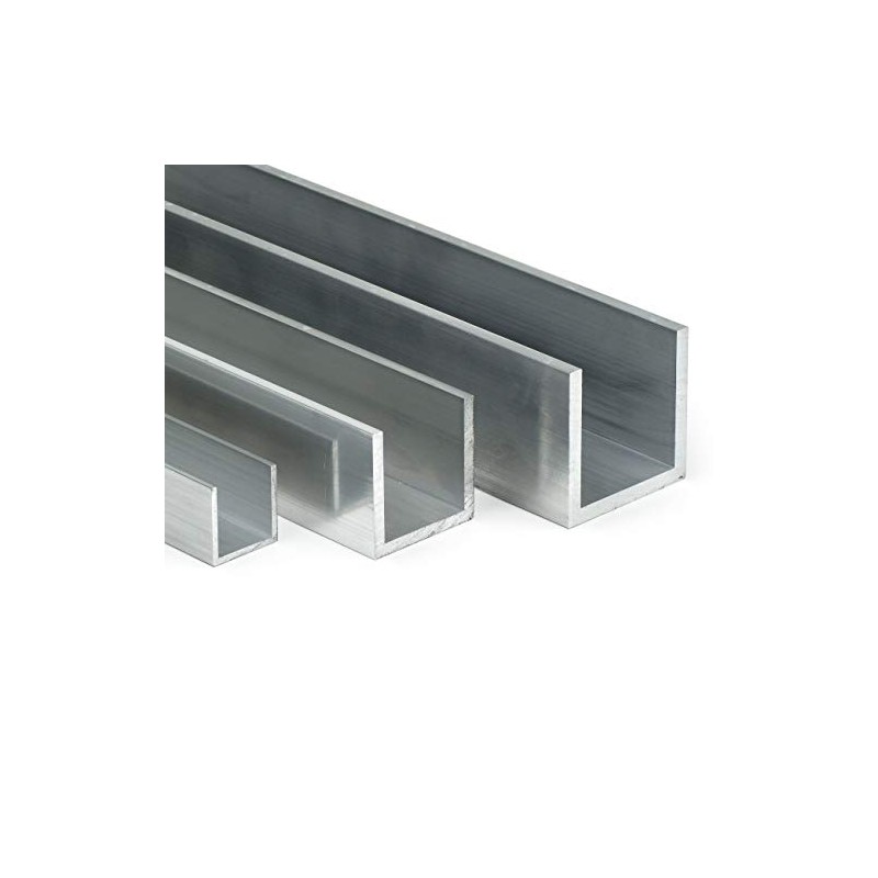 Aluminium U-profile AlMgSi05, H x W x H x S