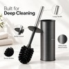Toilet Brush and Holder Set – Heavy-Duty Long Handle Bathroom