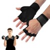 Workout Gloves - Wrist Support Fingerless Gloves,Breathable Workout Gloves Antislip