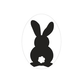 Rayher, rabbit labels, 55 mm x 40 mm, oval, stencil bag, 1 piece, 34312000
