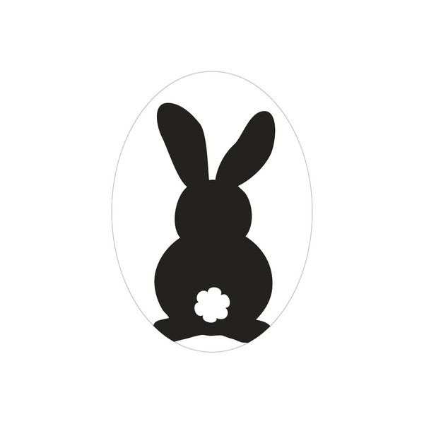Rayher, rabbit labels, 55 mm x 40 mm, oval, stencil