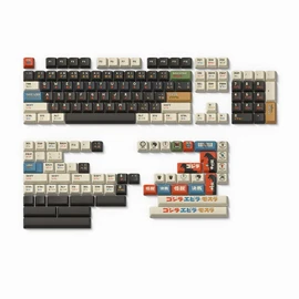 Keytok Berry Low-Profile Black Classic Godzilla Keycaps 173pcs / Set