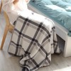 forestfish Fleece Wearable Blanket, Plaid Lap Blanket Comfy Poncho Throw