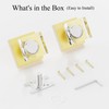 2 Pack Gold Crystal Glass Door Knobs - Satin Brass