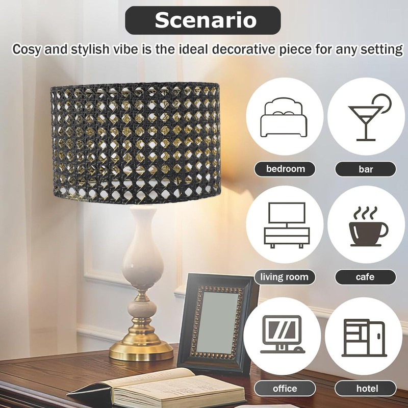 Hollow Out Lampshade, E27 E14 Decorative Table Lamp Shade Oval