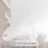 JoraLion Scalloped 20x54 Body Pillow Cover, White Ruffle Pillowcase Solid