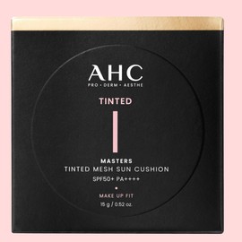 AHC Masters Tinted Mesh Sun Cushion Cool Beige SPF50+ PA++++, 15g, 1 piece / AHC 마스터즈 틴티드 메쉬 선쿠션 쿨베이지 SPF50+ PA++++, 15g, 1개