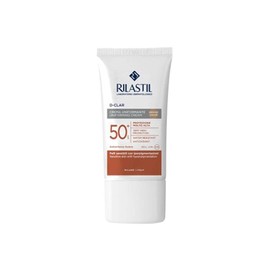 Rilastil Sun System - Fotoprotector D-Clar 50+ Crema Anti-Manchas que Unifica con Clari-Tech Complex, Resistente al Agua - Tono Medium, 40 Mililitros
