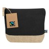 Fairtrade Kulturbeutel aus Baumwolle und Jute, 21,5 x 16,5 x