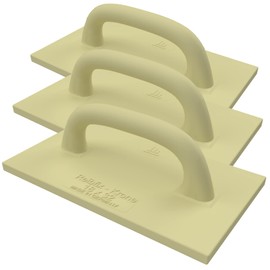 Kronen Hansa 3 x Reibfix Krone PU Floating Board for Bricklayers and Tilers (Plastic Floating Board for Smoothing, Rubbing and Balancing Plastering, Long Life, Thickness 15 mm, 320 x 180 mm)