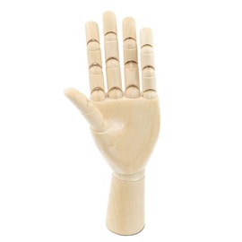Yefun Wooden Hand Models, Right / Left Hand Body Artist Model Articulated Mannequin Made of Wood for Art Drawing (Left, 12 Inches)