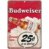 Budweiser King of Beers Old Style Beer Vintage Looking Bar Metal Sign 8X12 Inches