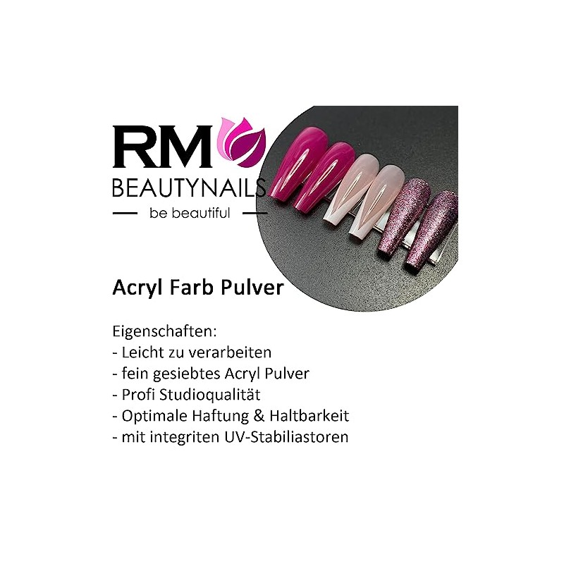 Acrylic Colour Powder Fuchsia Glitter Powder Nail Design Nails Fingernail
