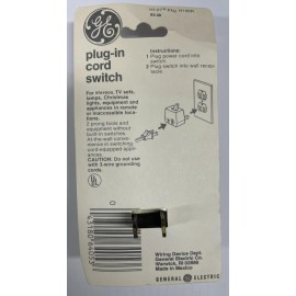 General Electric Plug In Cord Switch (3-Pack) GE FREE SHIPPING