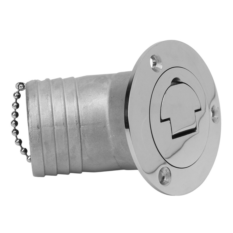 Angled Boat Deck Fill Cap 316 Stainless Steel Marine Deck
