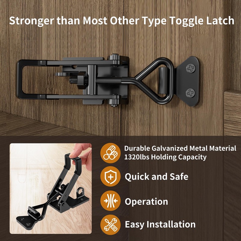 6Pack Heavy Duty Toggle Clamp Latch,4003 Style 1320lbs Capacity Pull