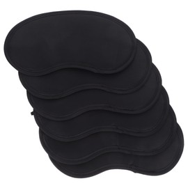 OATIPHO 6pcs Travel Sleep Mask for Airplane and Car Lightweight Black Eye Cover with Nose Pad for Light Blocking Comfortable Blindfold for Men Women for Naps and Team Building Games
