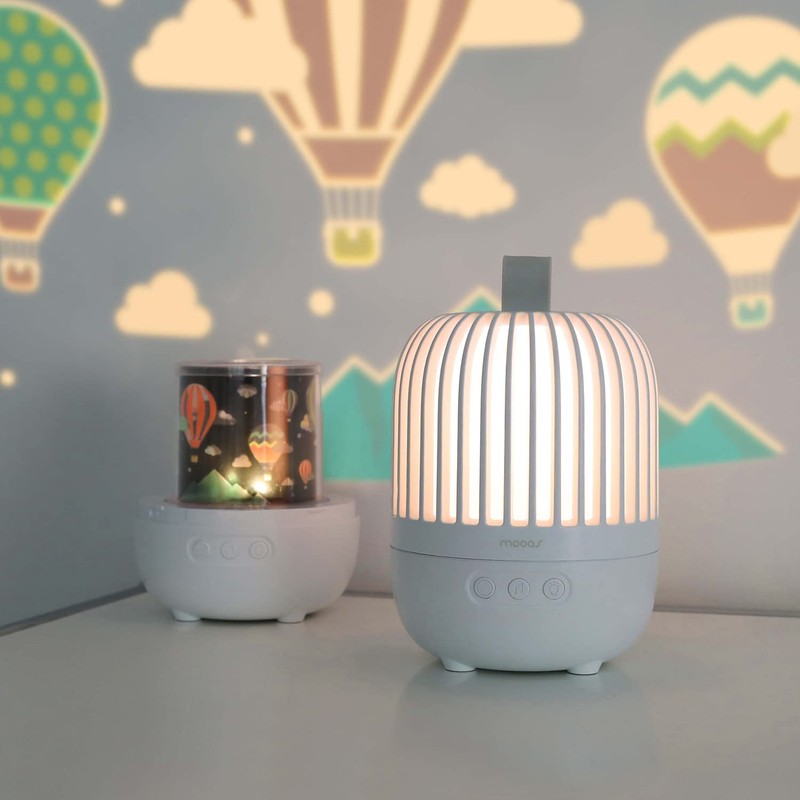 mooas Rotating Projector Melody Nightlight (White), 360° Rotating Nightlight, Wonderland