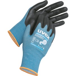 Uvex Phynomic AirLite C ESD - Antistatic and Cut-resistant Work Gloves, Light Blue/Black, 10/XL