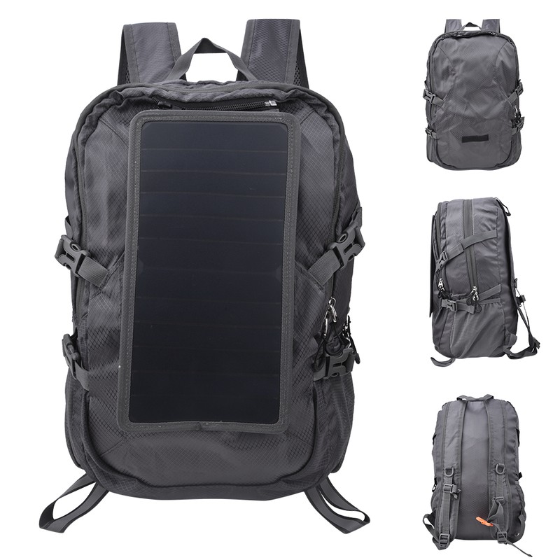 ECE-816 Solar Powered Outdoor Foldable Hiking Backpacks Waterproof Camping Travel