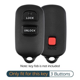 GFDesign 2Pcs Silicone 3 Buttons Key Fob Cover Remote Case Keyless Protector Compatible with Toyota Corolla Camry Echo Matrix Prius Tacoma Tundra RAV4 FJ Cruiser Highlander Sequoia Yaris Scion xA xB