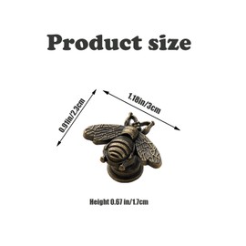 XFJYMXDM 10 PCS Brass Bee Knobs Gold Bee Shape Hardware Knobs for Cabinets Bee Shape Cabinet Knob, for Dressers, Nightstands, Closets