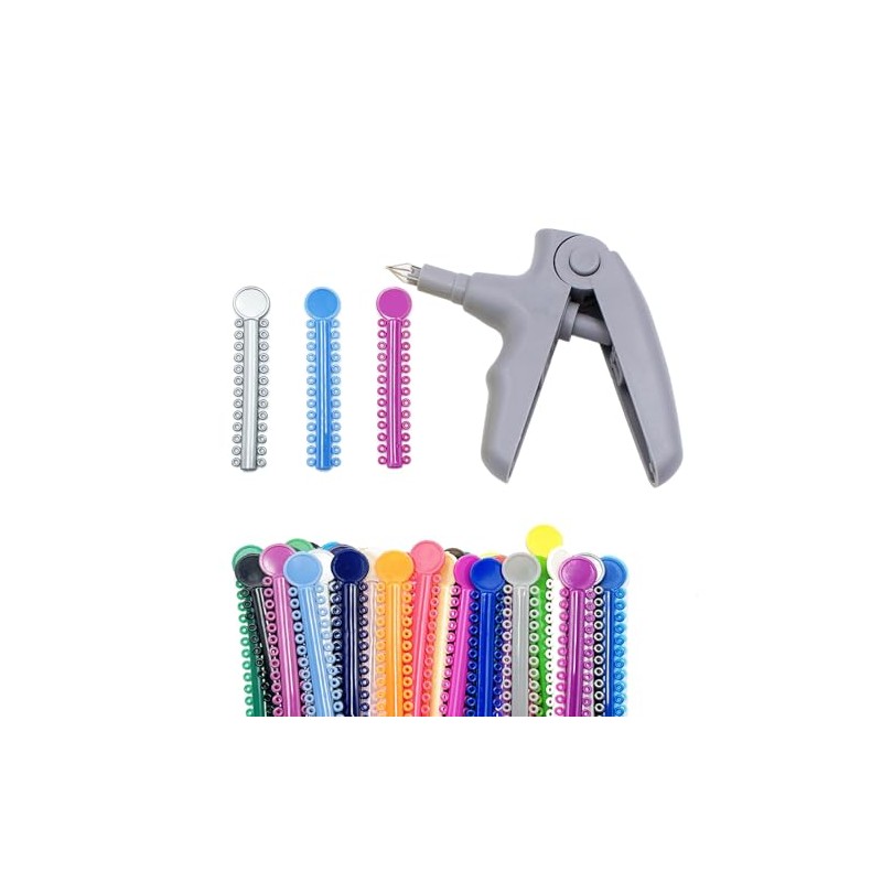 41 Stück Kieferorthopädische Ligatur-Bänder Zahnspange Gummibänder Bunt O-Ring Kit