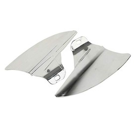 TCMT ABS Chrome Saddle Shield Heat Deflector Fit For Harley Road King Trikes 09-22
