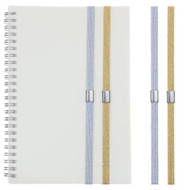 Mini Skater Elastic Planner Bands Book Page Markers for Hardcover Journal Notebook Book Lovers- Stretchy Closure Reading Straps to Holds Planner Closed, Fit Notebooks from 8" to 11” in Height, Pack of 4 (Gold & Silver)