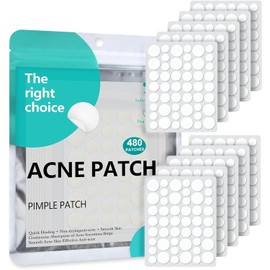 Parches Acné 480 Piezas con Ácido Salicílico y Tea Tree, 3 Tamaños Parches hidrocoloides 480 piezas, ácido salicílico y tea tree. 3 tamaños, invisibles, piel sensible. Uso nocturno
