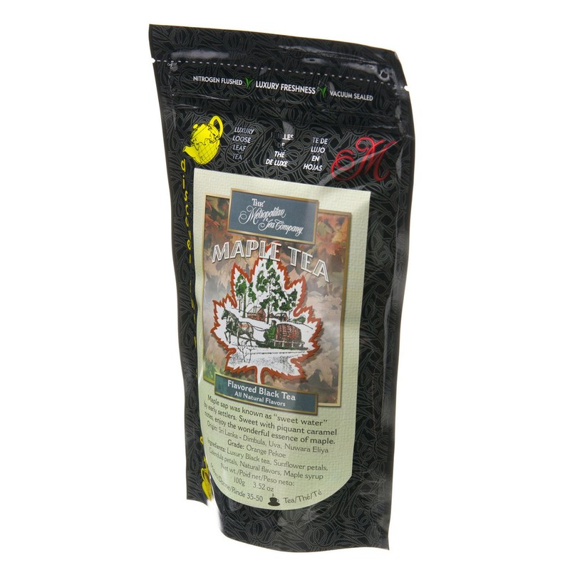Metropolitan Tea Discovery Loose Tea Pack, Maple Flavored Black, 100g