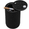 EOCICI Ashtray, Aluminum Automotive Smokeless Ashtray with Lid, Diamond Style,