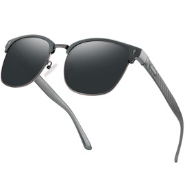 BIRCEN Polarized Sunglasses for Men UV - Protection Classic Shades for Driving Sports Fishing with Al-Mg Metal Frame