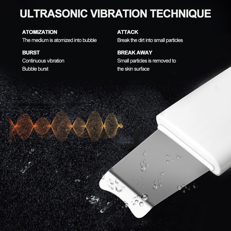 Ultrasonic Skin Scrubber Blackhead Removal Face Pore Cleanser Beauty Instrument