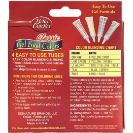 Betty Crocker Food Gel 4 Color Classic 2.7 oz (Pack of 12)
