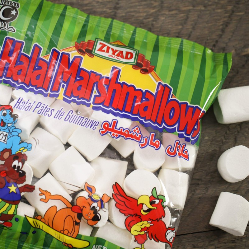 Ziyad Gourmet Halal Large Marshmallows, Pork-Free, Egg-Free, Dairy-Free, Gluten-Free, Perfect