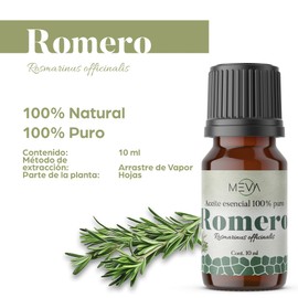 MEVA ACEITE ESENCIAL 100% PURO DIFUSOR MASAJE 10ML (Romero)